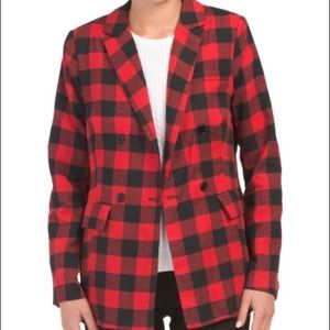 Buffalo Plaid Blazer Jacket